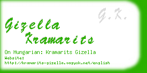 gizella kramarits business card